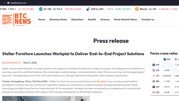 Media - Stellar Furniture - btcnews may