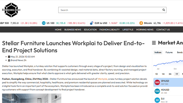 Media - Stellar Furniture - europeanpost may
