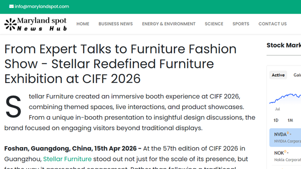 Media - Stellar Furniture - maryLand april