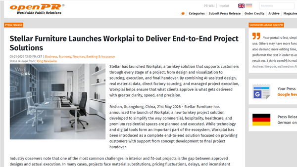 Media - Stellar Furniture - openPR may