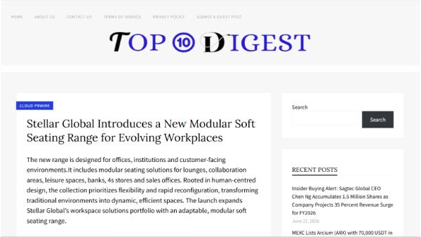 Media - Stellar Furniture - top 10 digest
