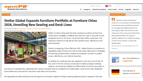 Media - Stellar Furniture - open pr sept 2026