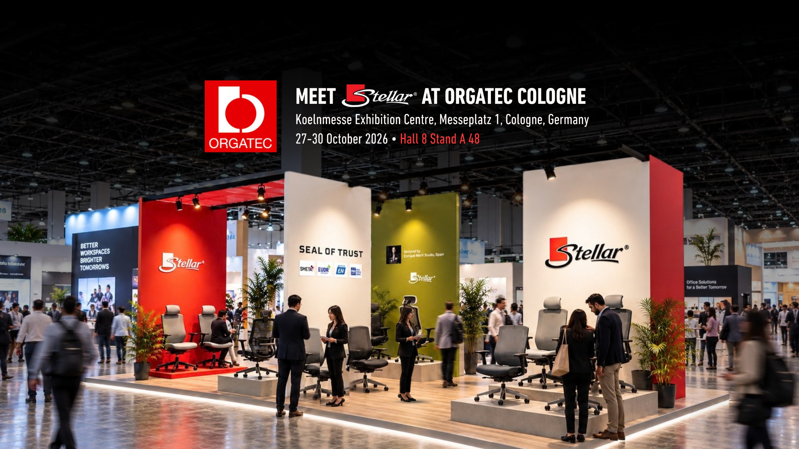 office furniture manufacturers - Stellar Furniture - orgatec website banner